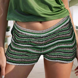 Solari Cotton Knit Stripe Shorts