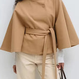 Novara Wool-Blend Cape Coat