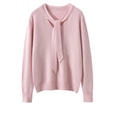 Selene Scarf-Collar Cashmere Pullover