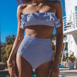 Riviera Ruffle Bandeau Bikini — Swimwear