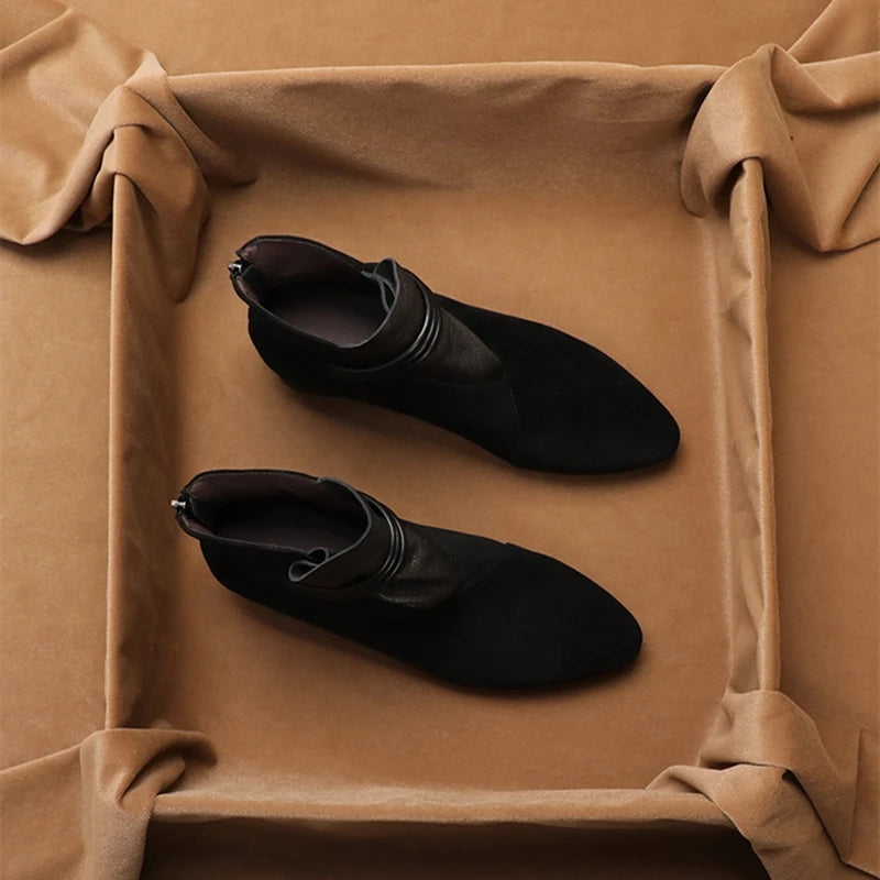 Vivienne Italian Crest Suede Boots