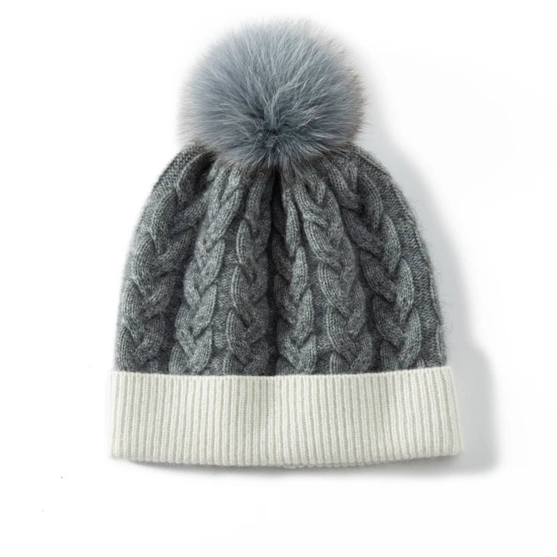 Sloane Cashmere Pom Beanie