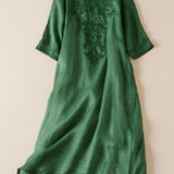 The Garden Embroidery Midi Dress