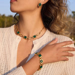 Riviera Glass Charm Bracelet in Camel — Bracelets