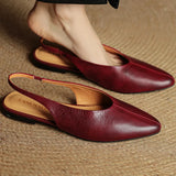 Lido Italian Leather Slingback Flat