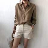 The Soft Linen Open Collar Shirt