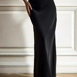 Seraphine Satin Fishtail Maxi Skirt