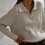 Marceau Ribbed Half-Zip Sweater