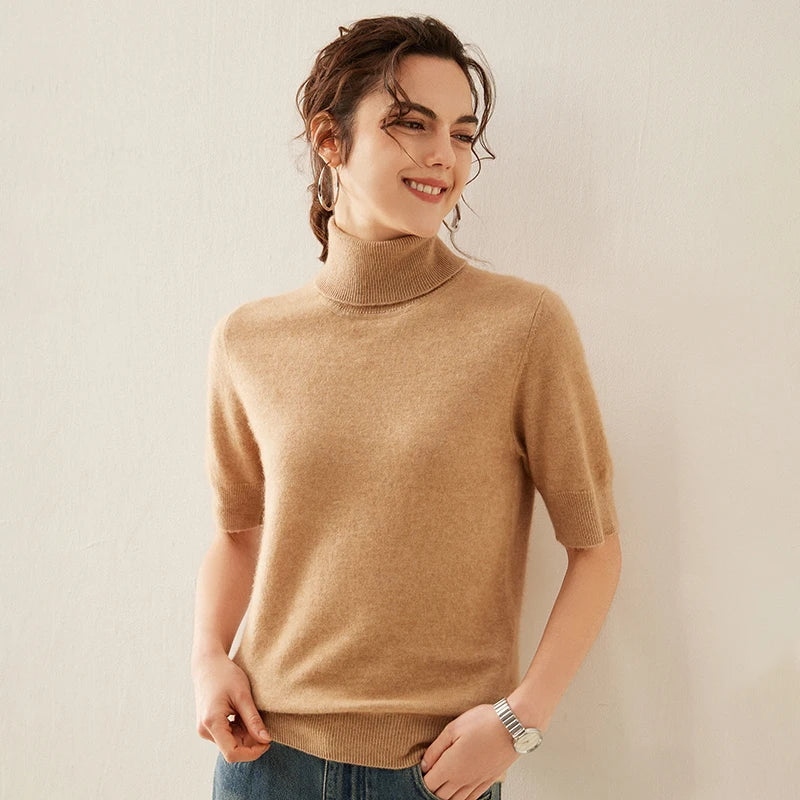 Celine Cashmere Turtleneck Tee