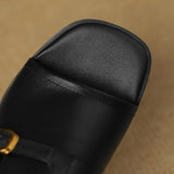The Buckle Leather Slide