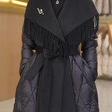 Juliette Fringe Down Coat