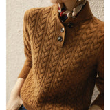 Arden Button-Up Cashmere Sweater