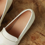 The Square Toe Leather Block Heel Pump