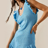 Maribelle Crochet Beach Mini Dress