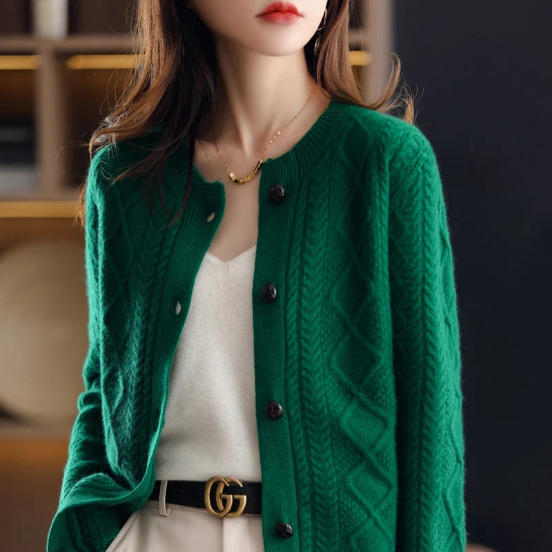 Emery Cable Cashmere Cardigan
