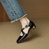 Ravello Italian Leather Cross-Strap Heel