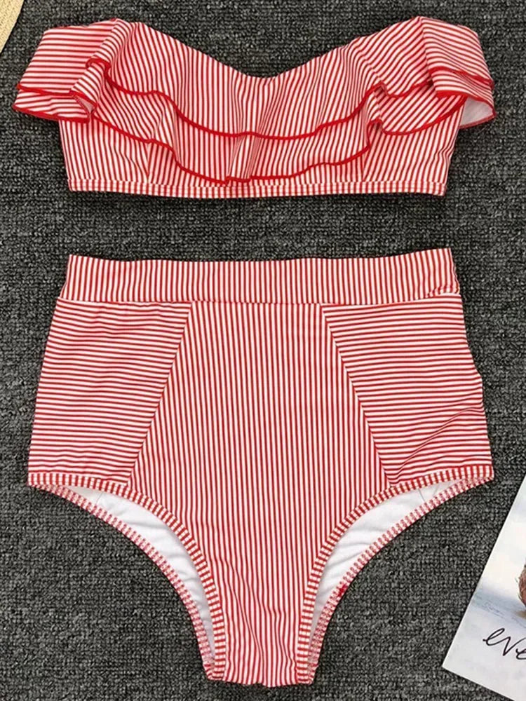Riviera Ruffle Bandeau Bikini