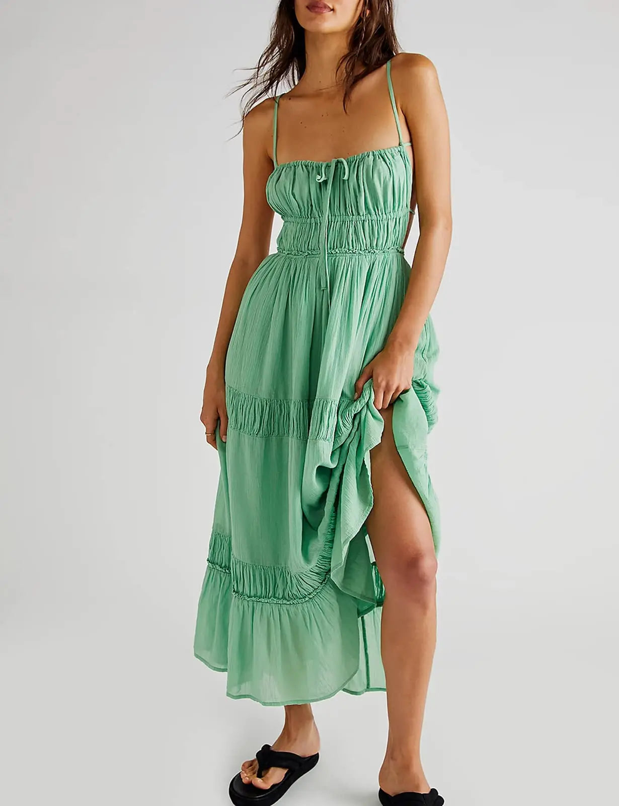 The Ruched Cutout Maxi Dress