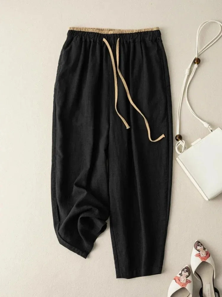 The Chambray Linen Tapered Pant