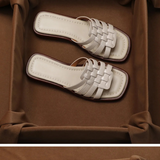 Naples Italian Leather Slides