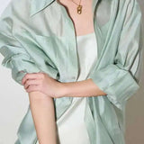 The Flowing Silk Poplin Blouse