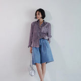 The Pleated Linen Button Shirt