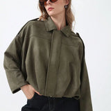 Arden Women's Suede Bomber