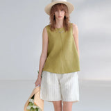 Women's Linen Sleeveless Top Loose Summer
