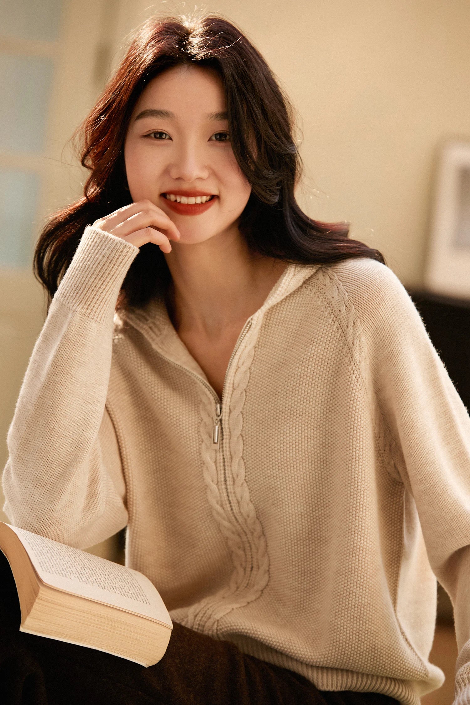 Elinsborg Cashmere Hooded Cardigan