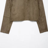 Avery Suede Cropped Jacket