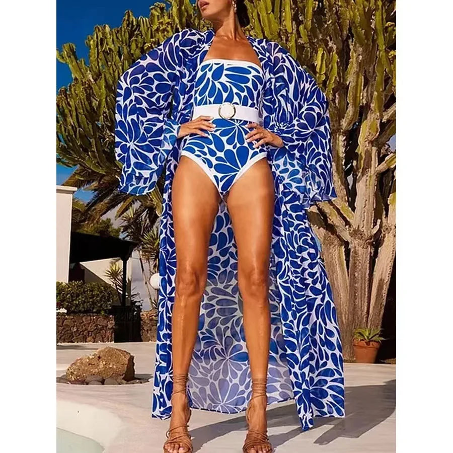 Riviera Printed One-Piece Swimsuit in 1 — Swimwear