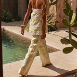 Printed halter two-piece set