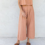 The Pleated Culotte Linen Pant