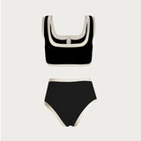 Côte Noir Button Trim Bikini Set