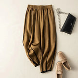 The Green Stripe Linen Wide Leg Pant