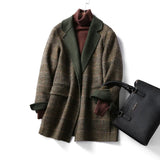 Honorine Plaid Wool Blazer Coat