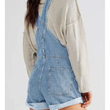 Harlow Vintage Denim Short Overalls