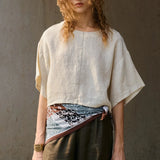 The Flared Sleeve Linen Pullover