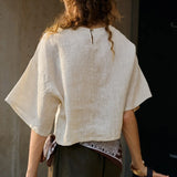 The Flared Sleeve Linen Pullover