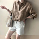 The Soft Linen Open Collar Shirt