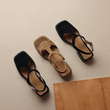 Mirea Suede T-Strap Sandals