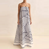 Rosalind Pleated Strapless Dress