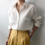 The Soft Linen Open Collar Shirt