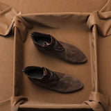 Vivienne Italian Crest Suede Boots