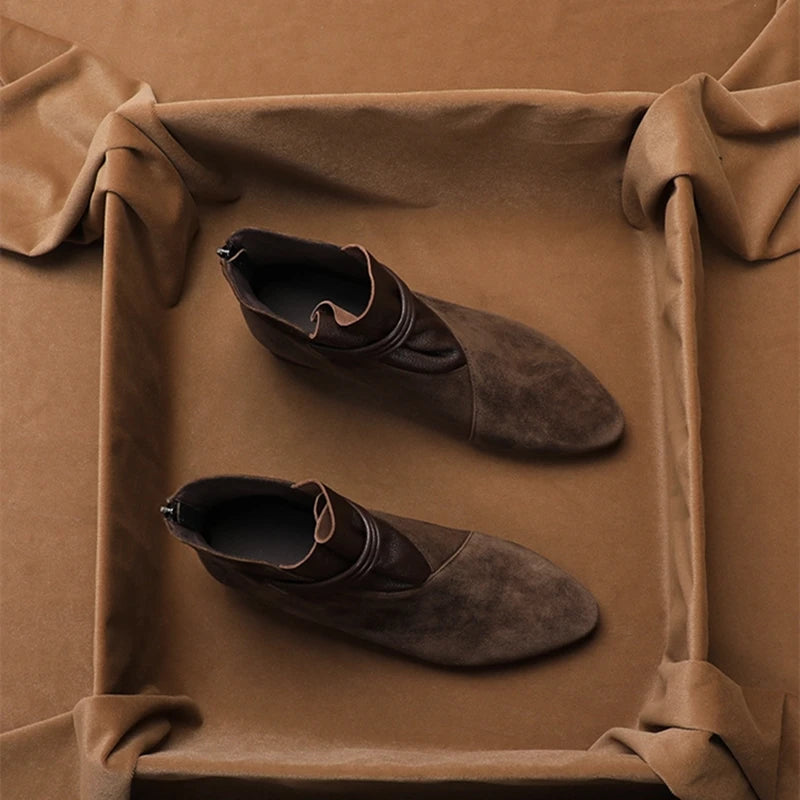 Vivienne Italian Crest Suede Boots