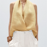 Valienne Drape Linen Vest