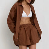 Women's Shirt and Shorts Two Piece Set Summer