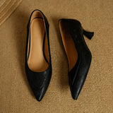 The Cognac Leather Kitten Heel Pump