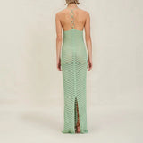 The Chevron Crochet Halter Maxi