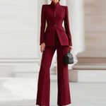 Vienna Slim Blazer Set in Navy — Trousers